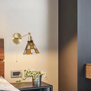 Celako™ Chromara Wall Light | Glass Copper Living Room Lighting