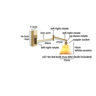 Celako™ Ceralo Wall Light | Ceramic Bedroom Lighting