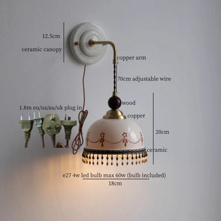 Celako™ Caoluna Wall Light | Ceramic Mid Century Modern Living Room Lighting