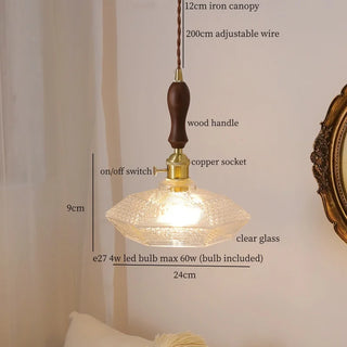 Celako™ Lumivera Pendant Light | Clear Glass French Vintage Bedroom Lighting