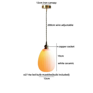 Celako™ Sorae Pendant Light | Ceramic Bedroom Lighting