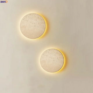 Celako™ Ochria Wall Light | Yellow Travertine Living Room Lighting