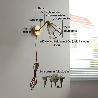 Celako™ Celsia Wall Light | Glass Bedside Lighting