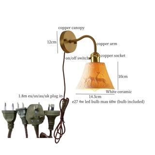 Celako™ Kaolessa Wall Light | Ceramic Bedroom Lighting