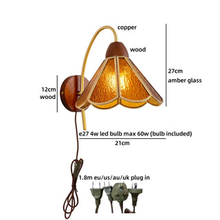Celako™ Petala Wall Light | Wood Bedroom Lighting