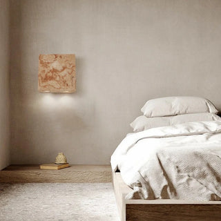 Celako™ Aureton Wall Light | Yellow Travertine Bedroom Lighting