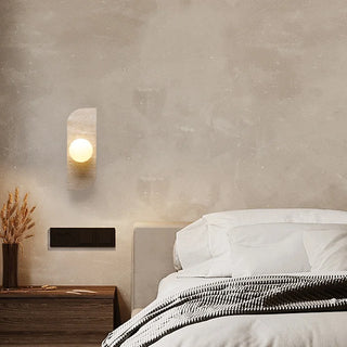 Celako™ Frostia Wall Light | Travertine Entryway Lighting