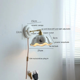 Celako™ Papilio Wall Light | Ceramic Entryway Lighting