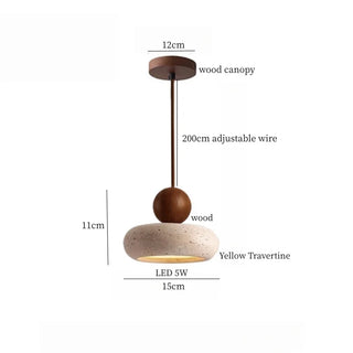 Suspension Celako™ Ambritine | Éclairage d'îlot de cuisine en travertin jaune