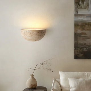 Celako™ Travient Wall Light | Yellow Travertine Living Room Lighting