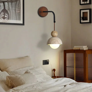 Celako™ Travure Wall Light | Yellow Travertine Japan Style