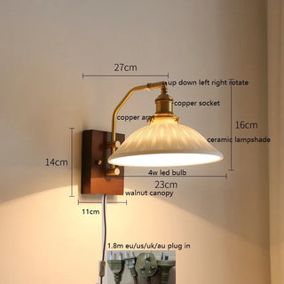 Celako™ Varnis Wall Light | Copper Bedroom Lighting