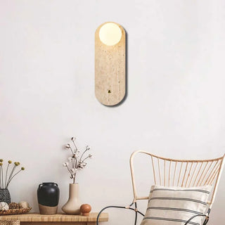 Celako™ Teravo Wall Light | Yellow Travertine Living Room Lighting