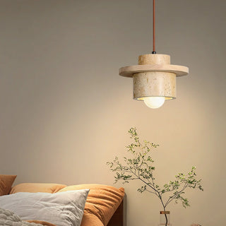 Celako™ Ocreon Pendant Light | Wood Yellow Travertine Kitchen Island Lighting
