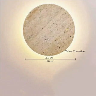Celako™ Ochria Wall Light | Yellow Travertine Living Room Lighting