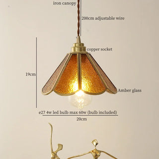Celako™ Viridelle Pendant Light | Green Glass Bedroom Lighting
