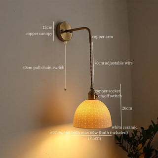 Celako™ Keramosa Wall Light | Ceramic Vintage Bedroom Lighting