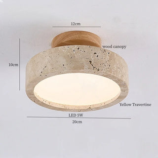 Plafonnier Celako™ Orosabi | Éclairage de salon en travertin jaune