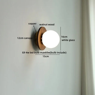 Celako™ Opalina Wall Light | Glass Bedroom Lighting