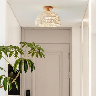 Celako™ Vikira Ceiling Light | Wicker Wood Kitchen Island Lighting