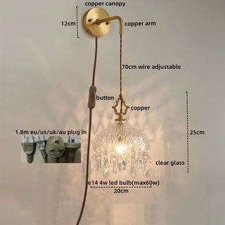 Celako™ Vitrienne Wall Light | Glass Bedroom Lighting
