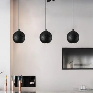 Celako™ Lunite Pendant Light | Black Travertine Kitchen Island Lighting