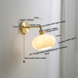 Celako™ Aurlen Wall Light | Copper Glass Bedroom Lighting