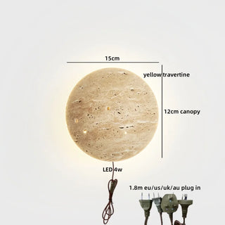 Celako™ Soleil Wall Light | Stone Bedroom Lighting