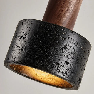 Celako™ Basaltra Pendant Light | Black Travertine Kitchen Island Lighting
