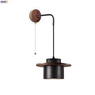 Celako™ Neroite Wall Light | Black Travertine Living Room Lighting