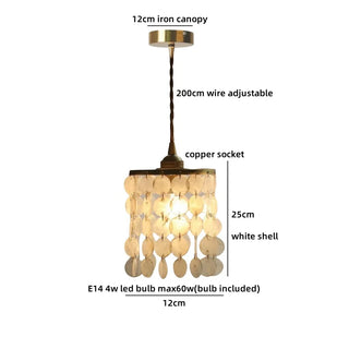 Celako™ Capiza Pendant Light | Crystal Dining Room Lighting