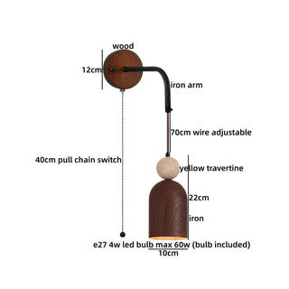 Celako™ Ishiro Wall Light | Travertine Living Room Lighting