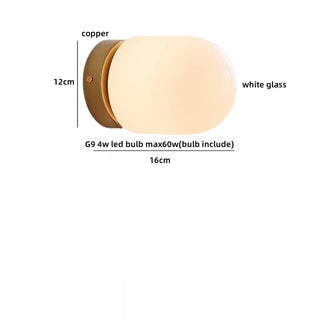 Celako™ Opalina Wall Light | Glass Bedroom Lighting