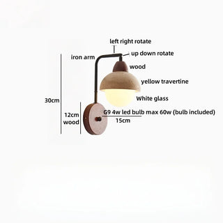 Celako™ Tavara Wall Light | Travertine Living Room Lighting