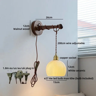 Celako™ Ceralin Wall Light | Ceramic Bedside Lighting