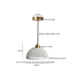 Celako™ Arcillio Pendant Light | Ceramic Bedroom Lighting