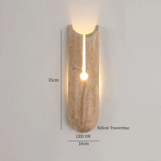 Applique murale Celako™ Sabitone | Travertin jaune Wabi Sabi Moderne