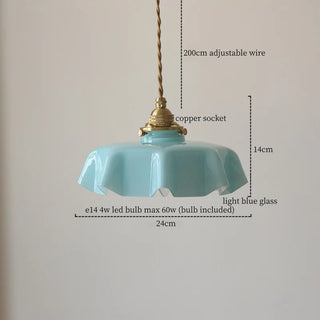 Celako™ Cuivara Pendant Light | Copper Glass Bedroom Lighting
