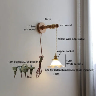 Celako™ Ceruleo Wall Light | Ceramic Hallway Lighting
