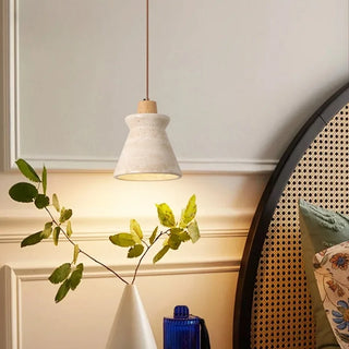 Celako™ Limora Pendant Light | Wood Yellow Travertine Living Room Lighting