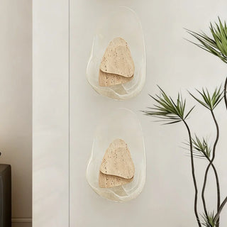 Celako™ Orotrine Wall Light | Yellow Travertine Bedroom Lighting