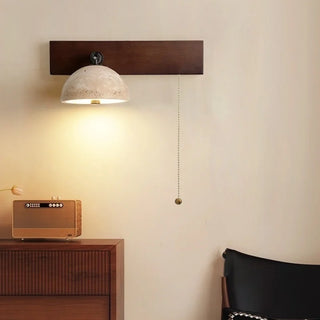 Celako™ Lithera Wall Light | Yellow Travertine Bedroom Lighting