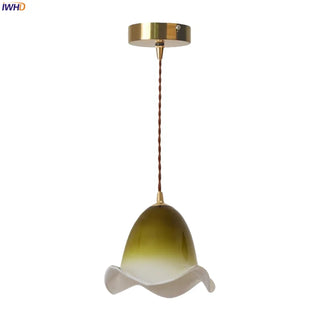 Celako™ Viridelle Pendant Light | Green Glass Bedroom Lighting