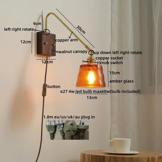 Celako™ Tamber Wall Light | Copper Modern Style Bedroom Lighting