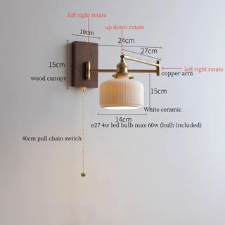 Celako™ Oscilla Wall Light | Copper Glass Bedroom Lighting