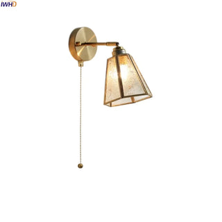 Celako™ Auremis Wall Light | Glass Copper Living Room Lighting