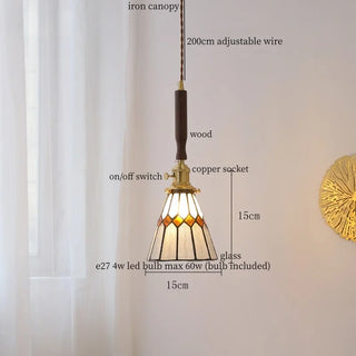 Celako™ Fulgore Pendant Light | Amber Glass Bedroom Lighting