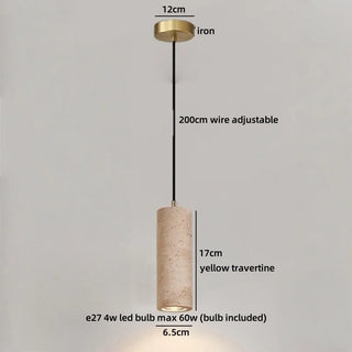 Celako™ Aurete Pendant Light | Travertine Dining Room Lighting