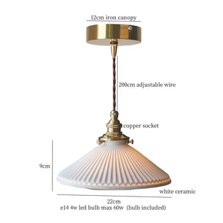 Celako™ Flutella Pendant Light | Ceramic Kitchen Island Lighting