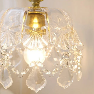 Celako™ Calyxis Pendant Light | Copper Crystal Glass French Vintage Bedroom Lighting